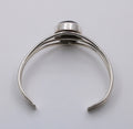 Vintage Onyx 925 Sterling Silver Bangle Cuff Bracelet