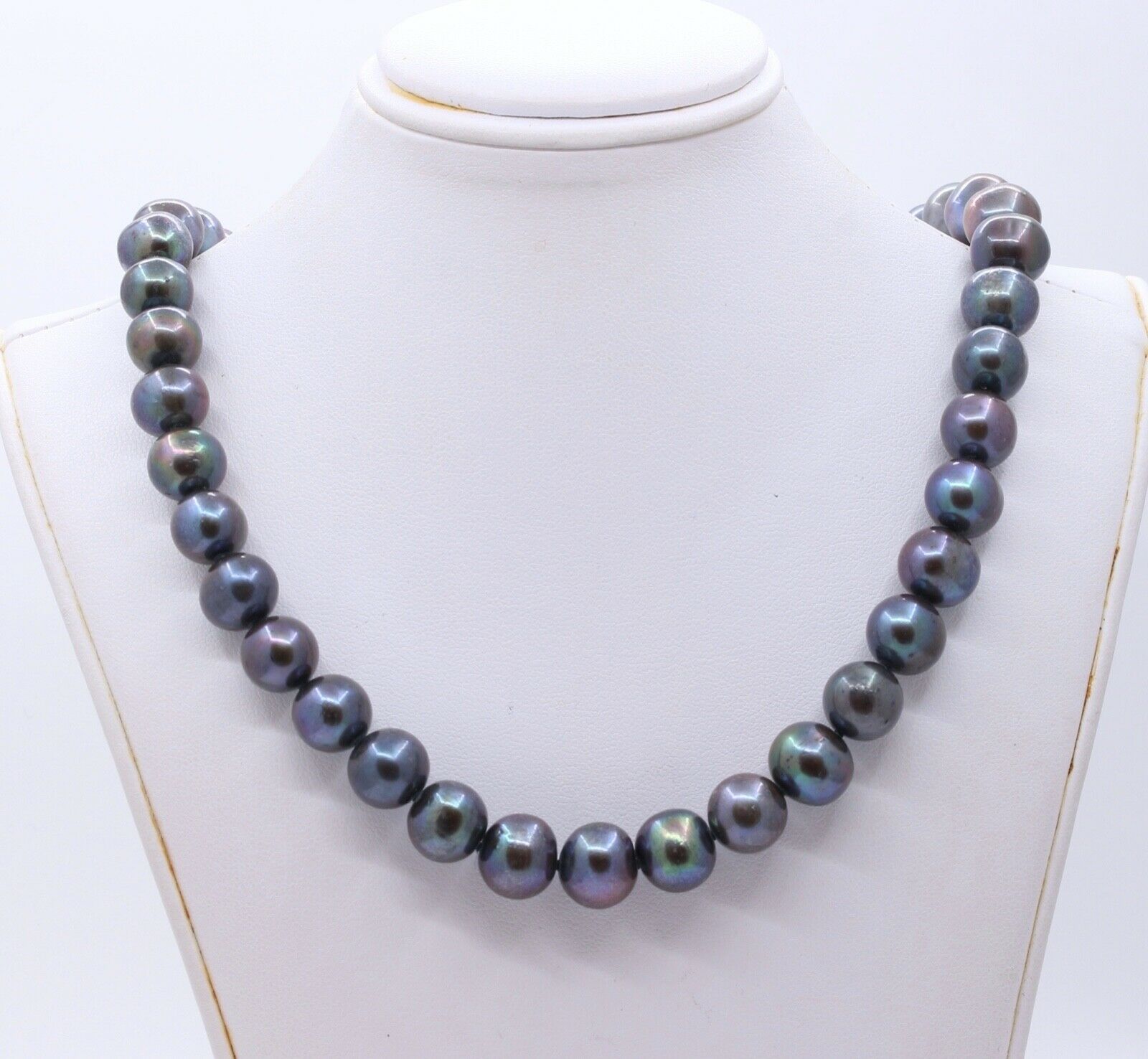 Vintage Tahitian South Sea Black Pearl 925 Necklace