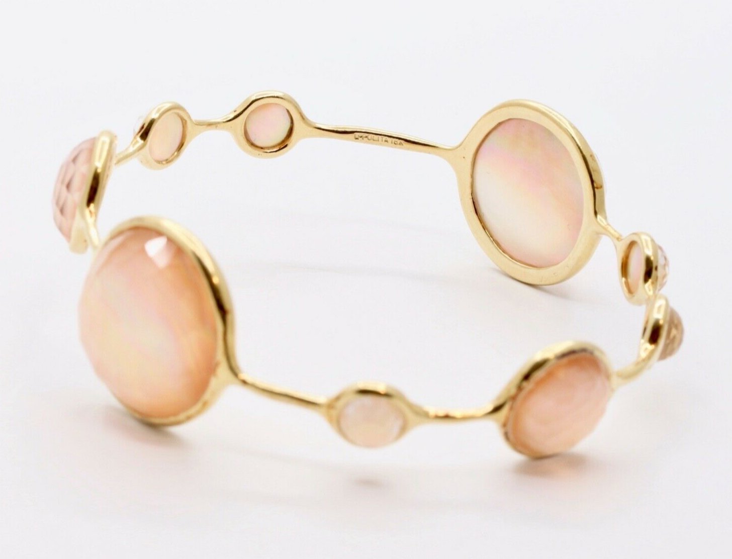 Ippolita Rock Candy Collection 18K YG Bracelet Quartz Mother of Pearl