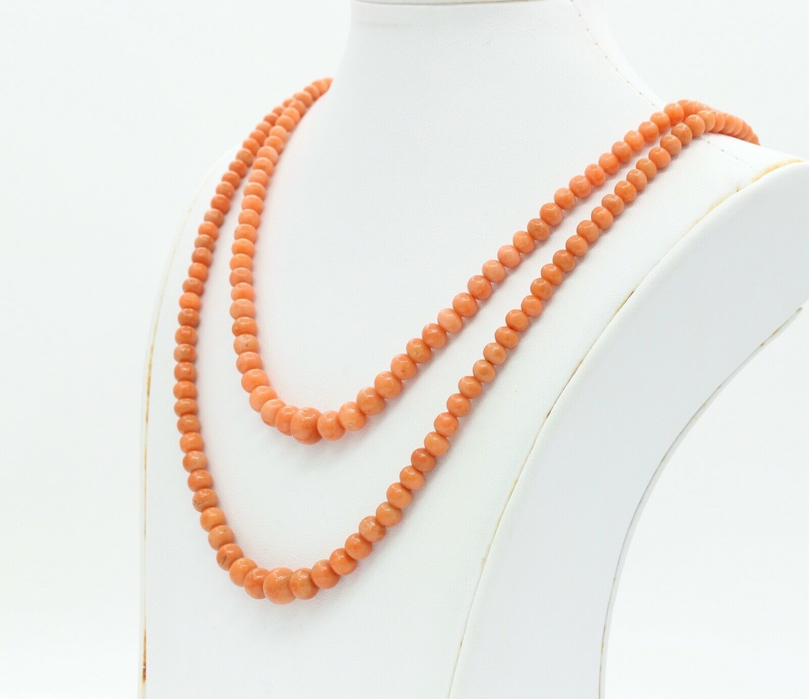 Victorian Coral Double Strand Necklace