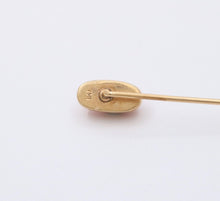 Load image into Gallery viewer, Antique 14K Yellow Gold Coral Stick Pin, Lapel Pin
