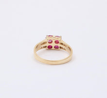 Load image into Gallery viewer, Vintage Rubies Diamonds 14K Yellow Gold Ring
