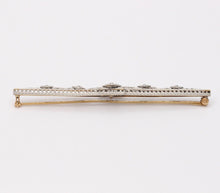 Load image into Gallery viewer, Art Deco Diamonds 14K White and Yellow Gold Brooch Pin
