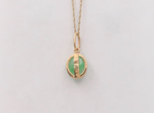 Load image into Gallery viewer, Vintage Jade 18K Yellow Gold Pendant
