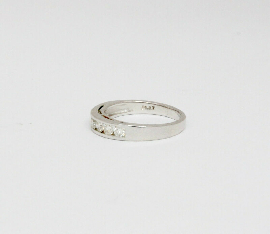 Vintage Platinum Diamond Wedding Band Ring