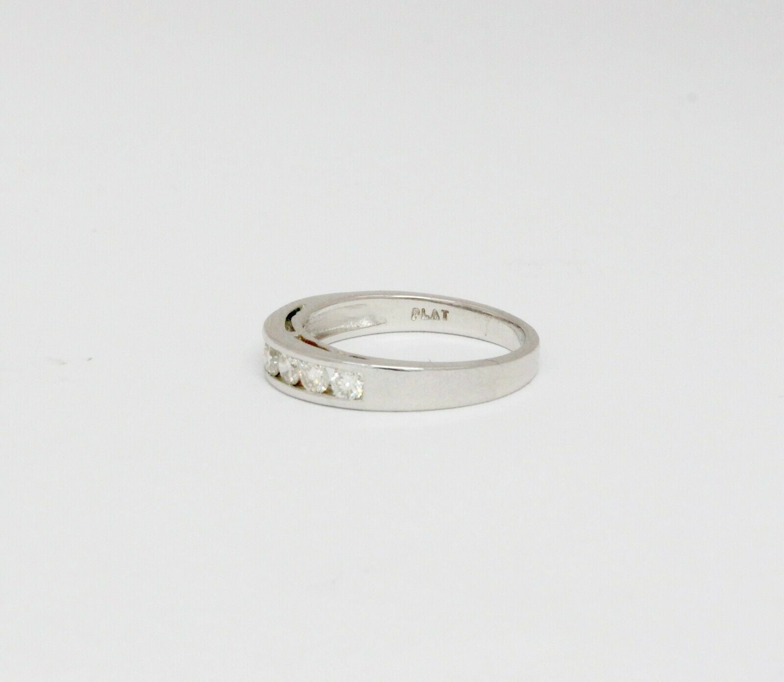 Vintage Platinum Diamond Wedding Band Ring