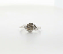 Load image into Gallery viewer, Champagne Colored Diamond Square 14K White Gold Engagement Ring
