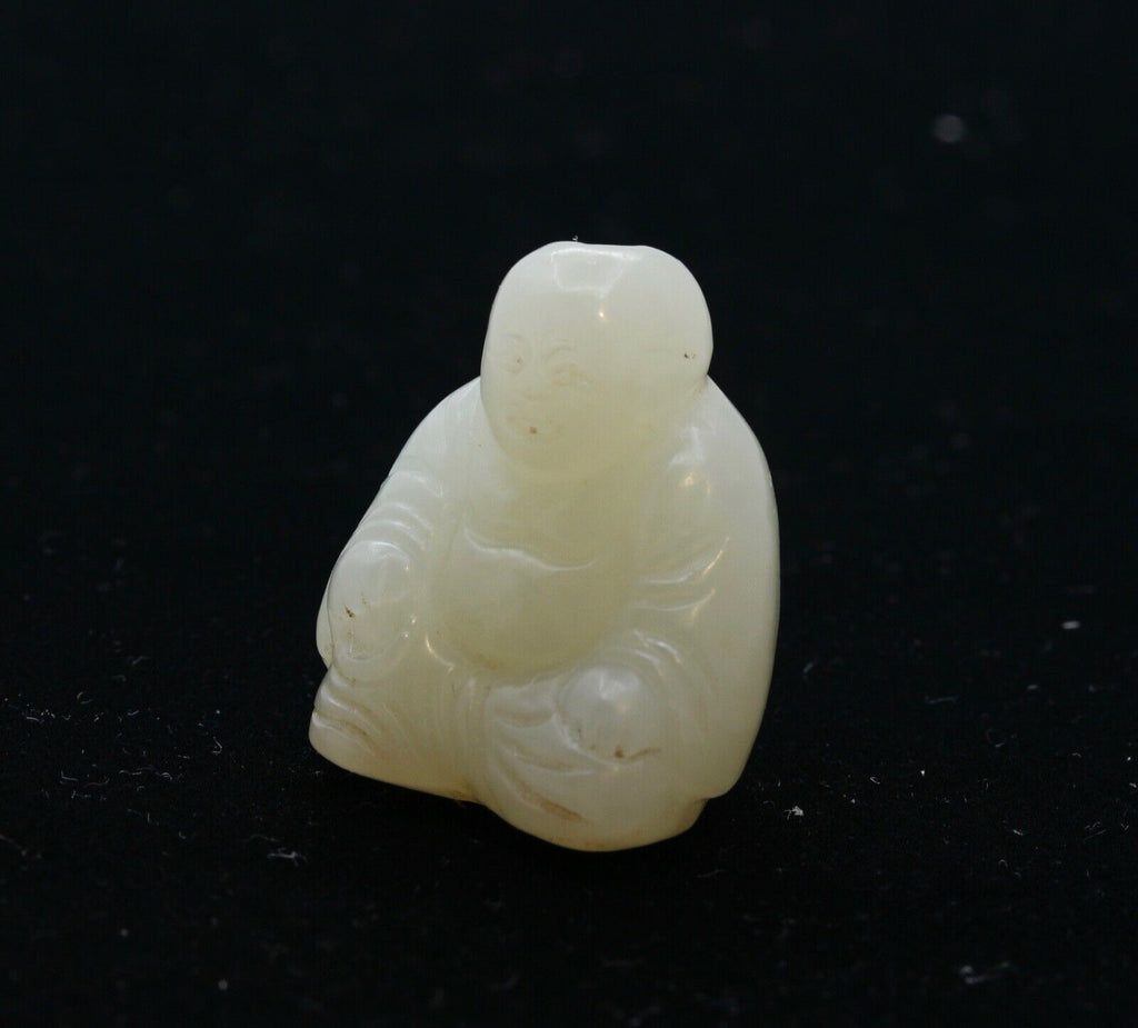Carved Translucent Jade Budda Pendant Statue