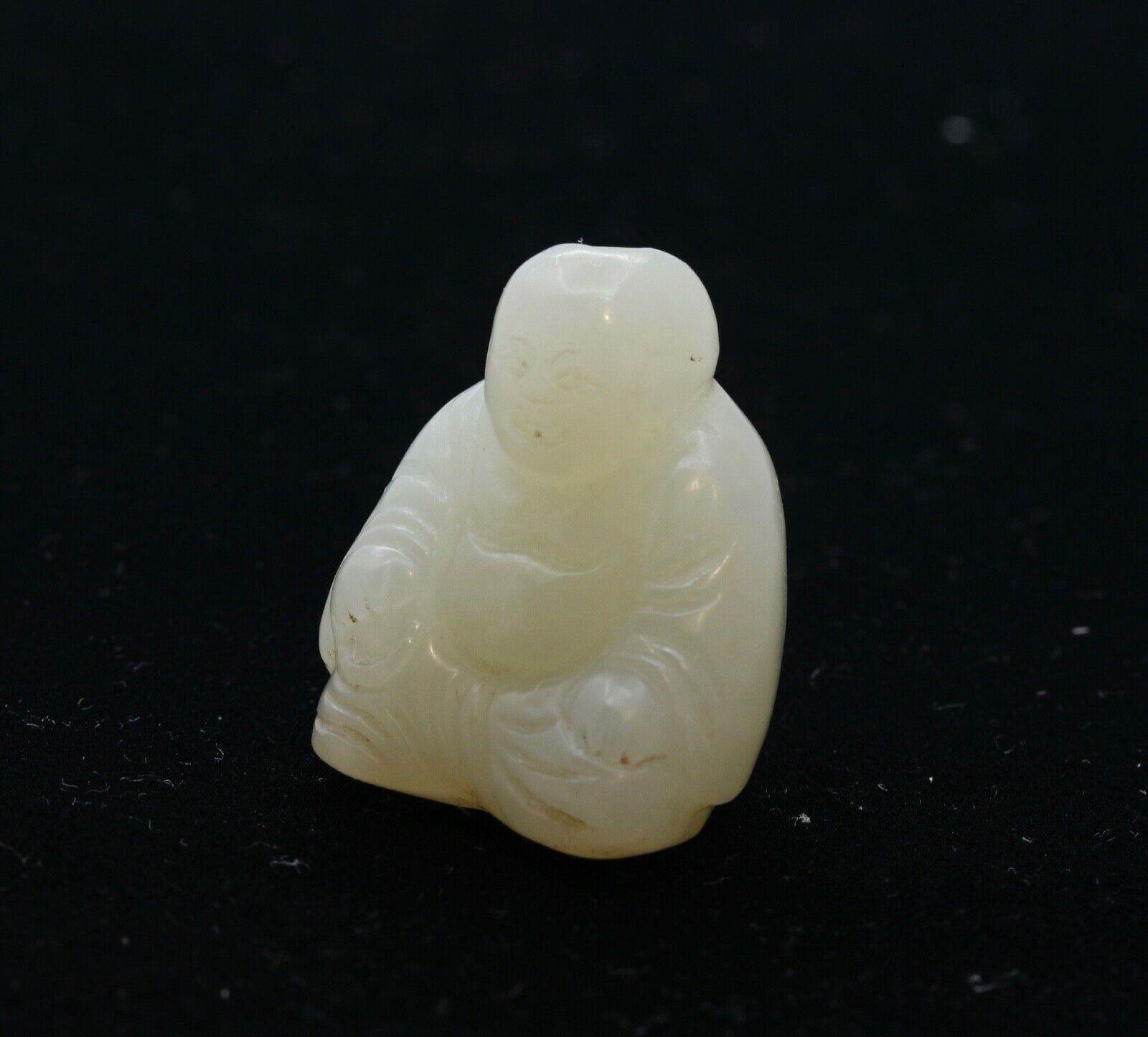 Carved Translucent Jade Budda Pendant Statue