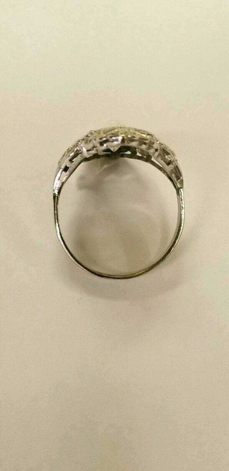 Art Deco Ladies Diamonds Sapphires Platinum Ring