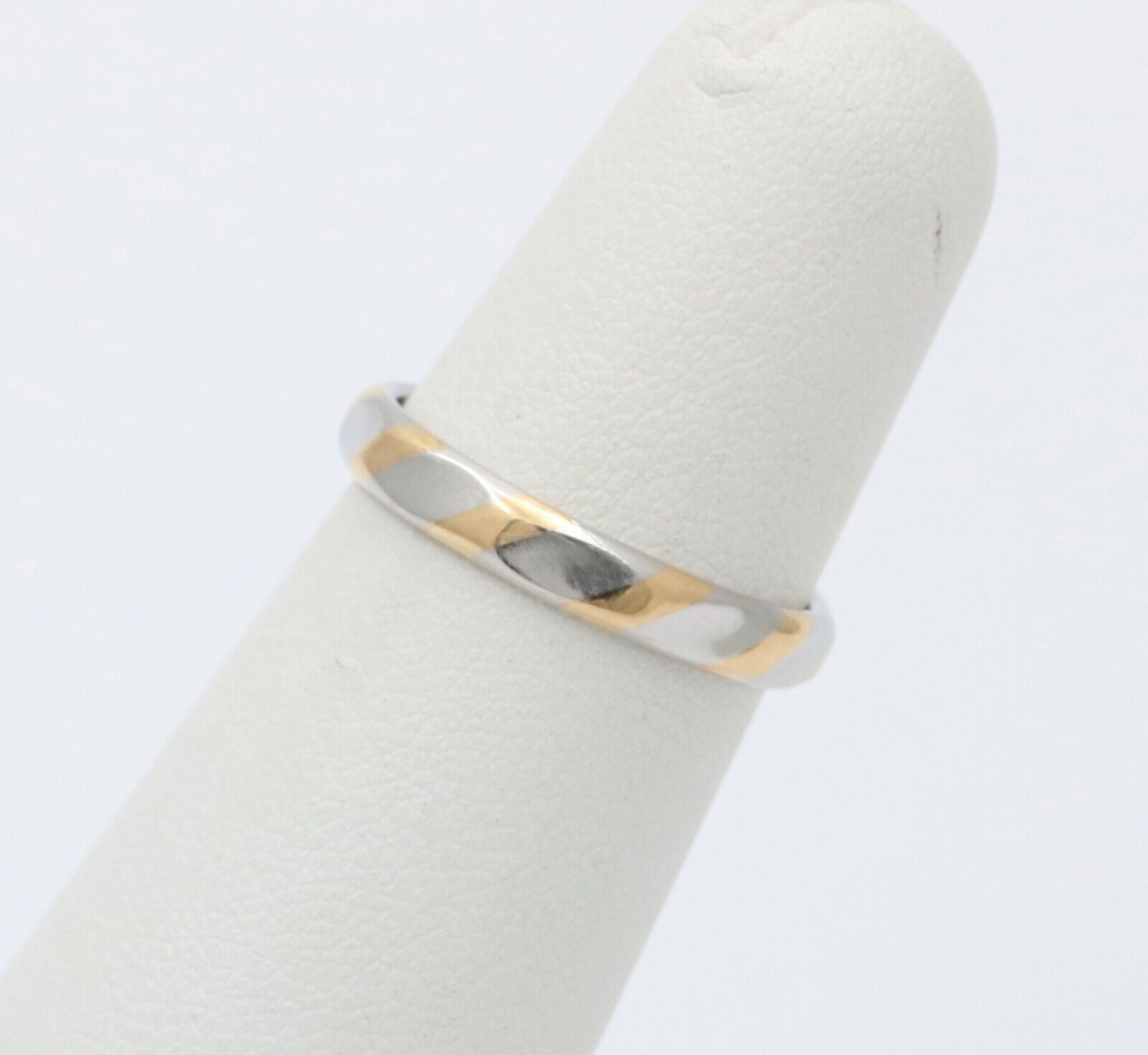Geneva Two-tone Platinum & 18K Yellow Gold Striped Stacking Band