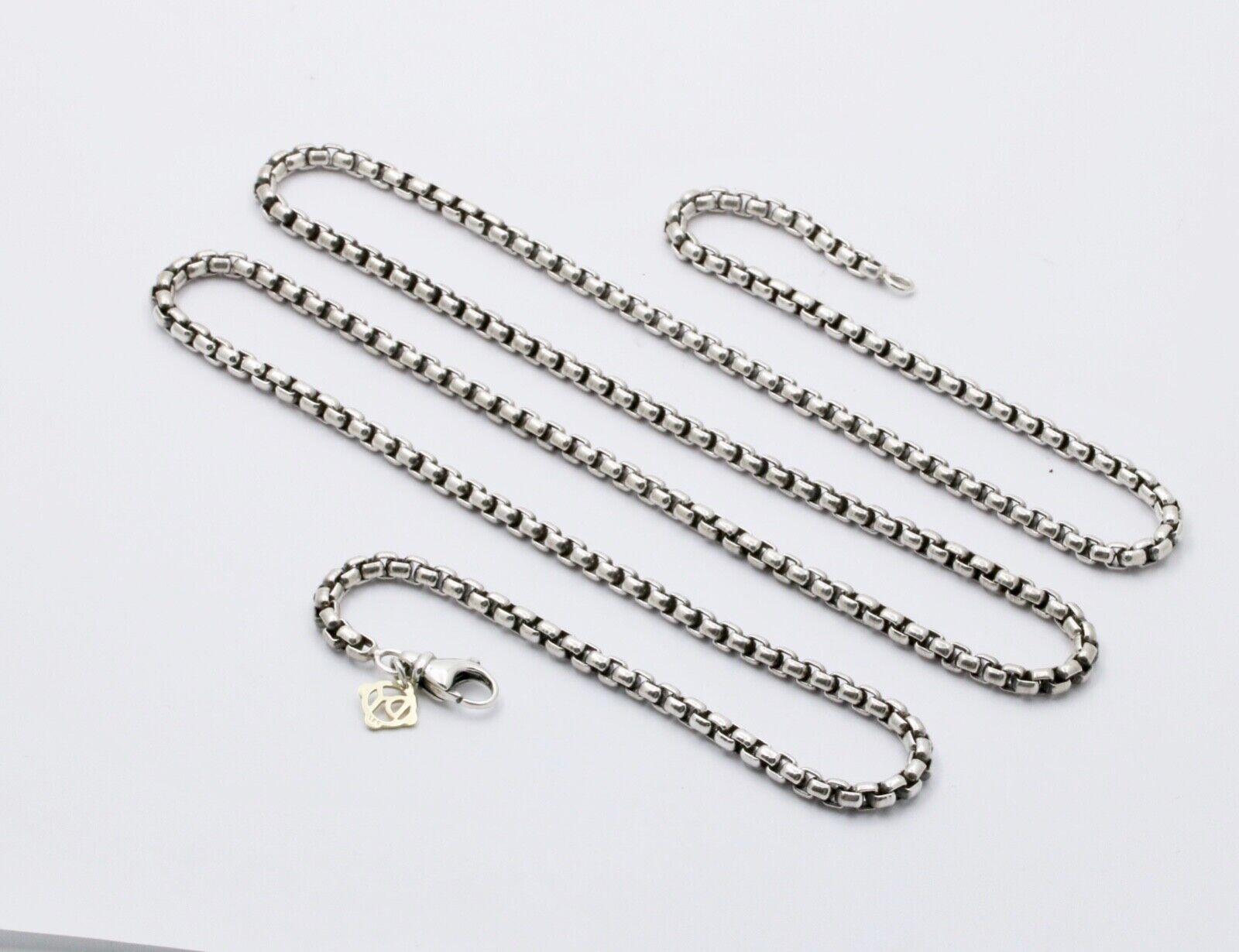 David Yurman 925 585 Box Chain Collection 32 Inch Necklace