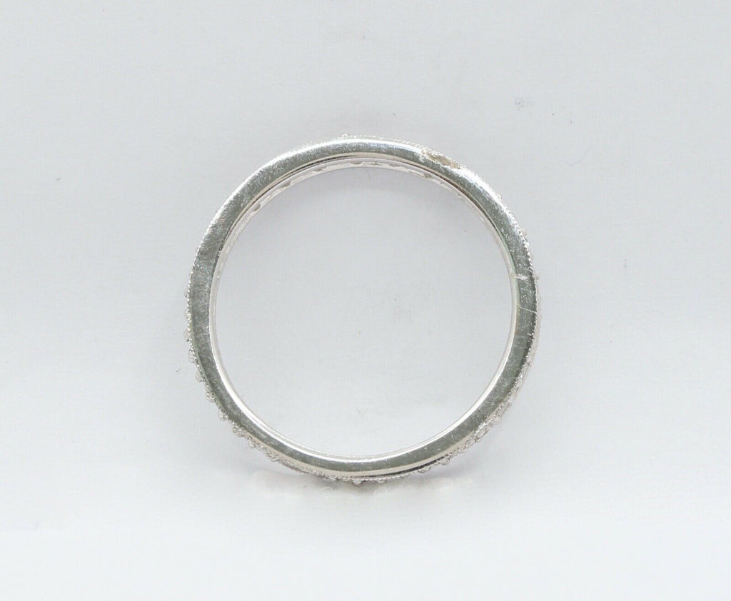 Ladies 18K White Gold Diamonds Stacking Eternity Band