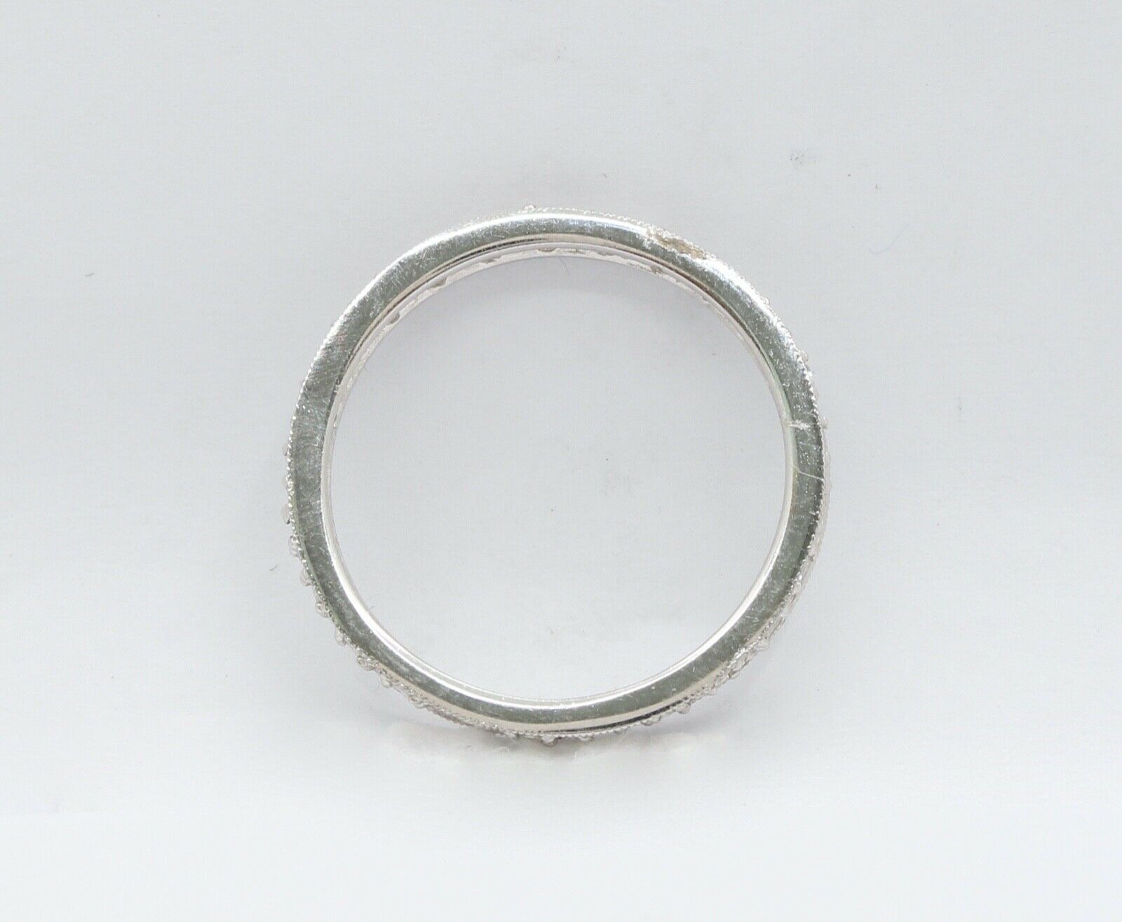 Ladies 18K White Gold Diamonds Stacking Eternity Band