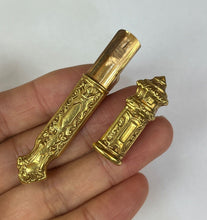 Load image into Gallery viewer, Victorian Repousse 18K Yellow Gold Needle Case
