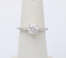 Load image into Gallery viewer, The Elegant 18K White Gold White Sapphire &amp; Diamond Engagement Ring
