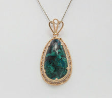 Load image into Gallery viewer, Vintage 14K Yellow Gold Turquoise Pendant
