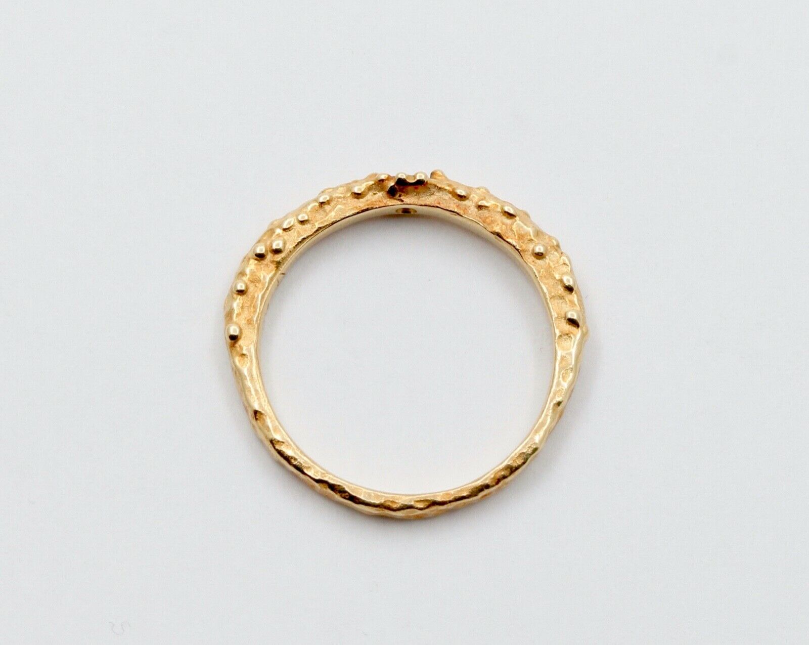 Vintage Rustic 14K Rose Cut Diamond Promise Ring