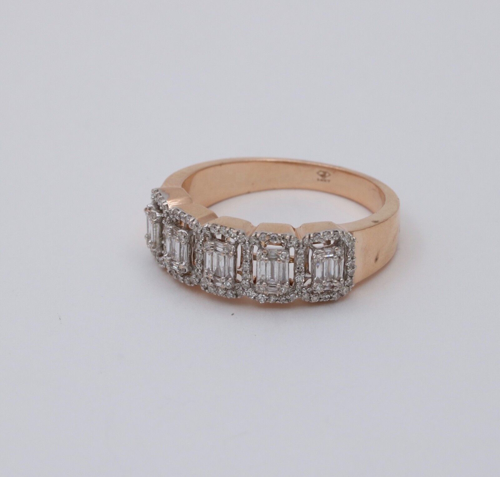 Gorgeous 14K Rose Gold Diamond Ring , Stacking Ring.