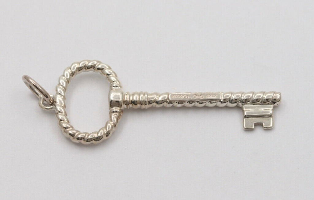 Tiffany and Co. Italy Key Pendant 925 Sterling Silver
