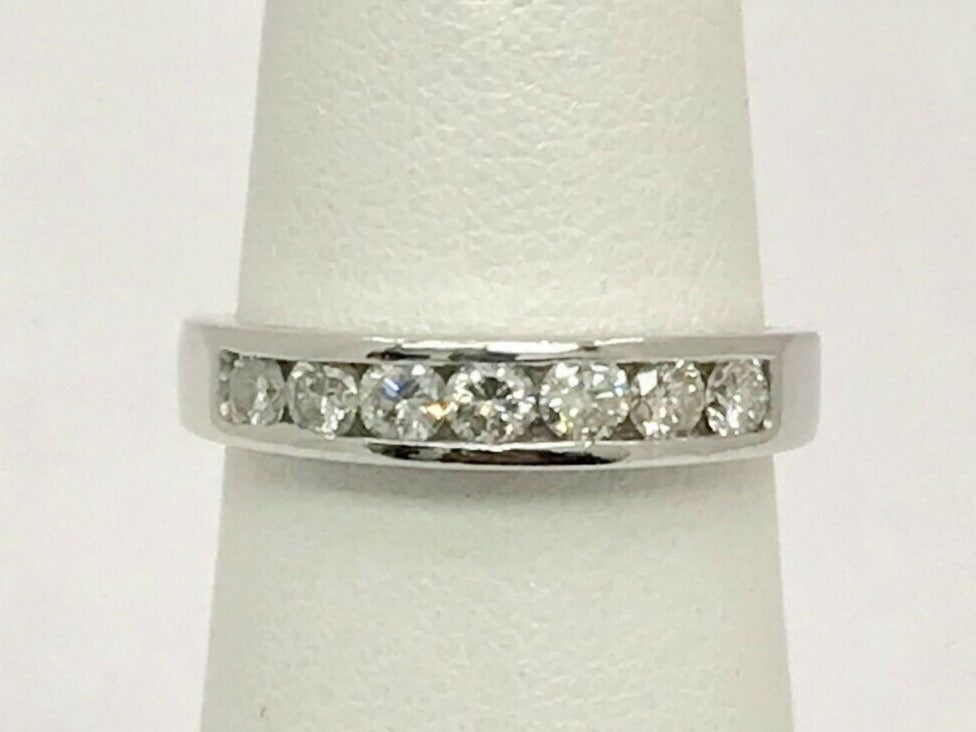 Vintage Platinum Diamond Wedding Band Ring