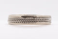 Vintage Ladies Filagree 13K White Gold Wedding Band