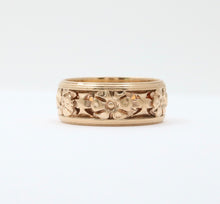 Load image into Gallery viewer, Art Deco Orange Blossom 14K Yellow Gold Wedding Band
