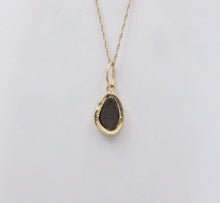 Load image into Gallery viewer, Vintage Black Boulder Opal 18K Yellow Gold Pendant
