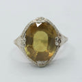 Vintage Art Deco Citrine Solitaire Ring