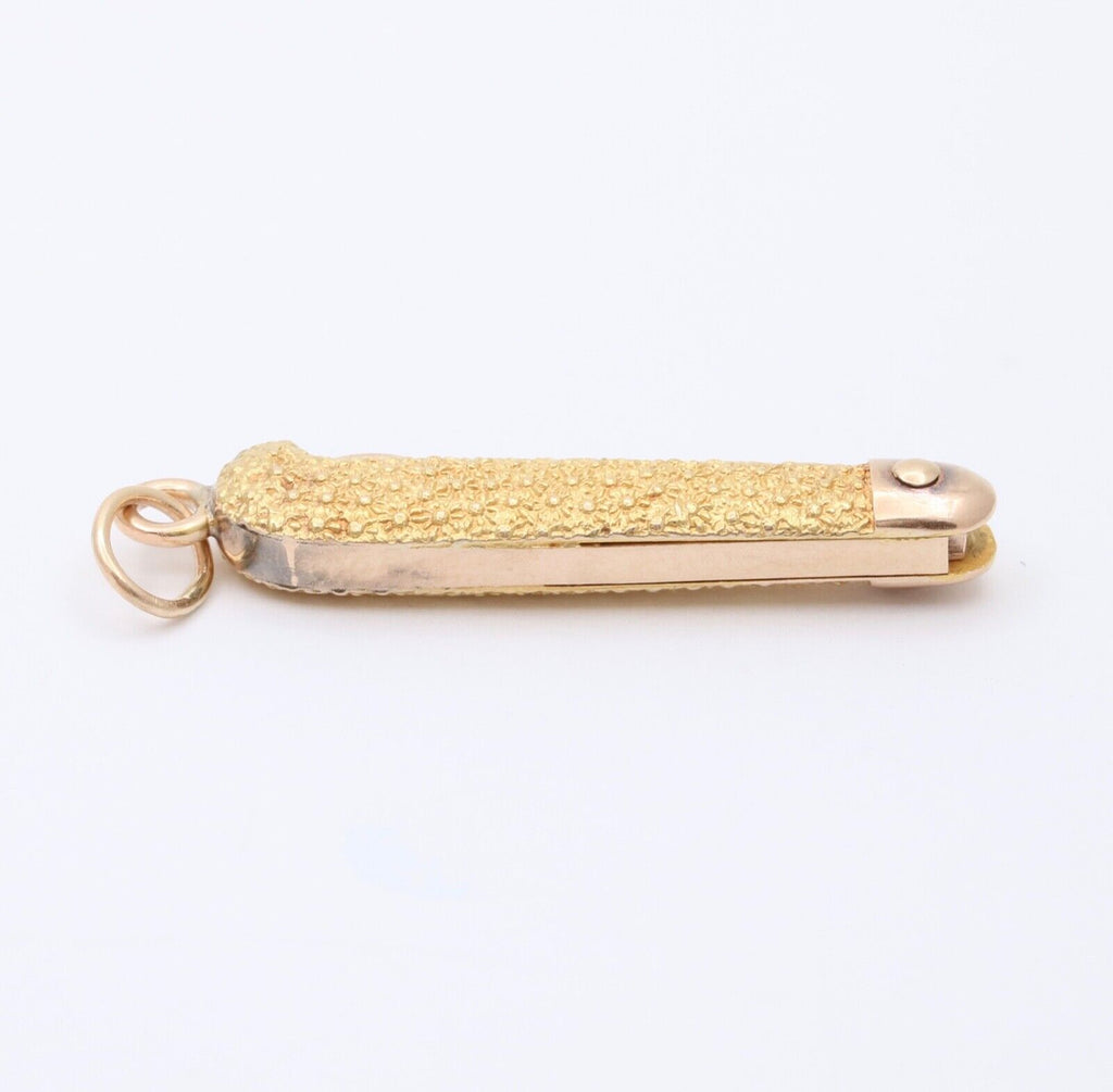 Victorian 14K Yellow Gold Watch Button Hook Tool FOB Pendant