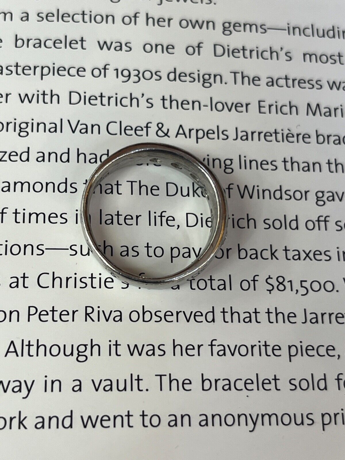 Classic Platinum Six Diamond Half Eternity Band.