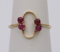 Vintage Ruby 14K Yellow Gold Ring Band, Stacking Ring