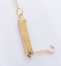 Load image into Gallery viewer, Victorian 14K Yellow Gold Watch Button Hook Tool FOB Pendant
