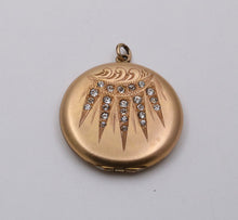 Load image into Gallery viewer, Antique VIctorian Gold Filled Paste Locket Pendant
