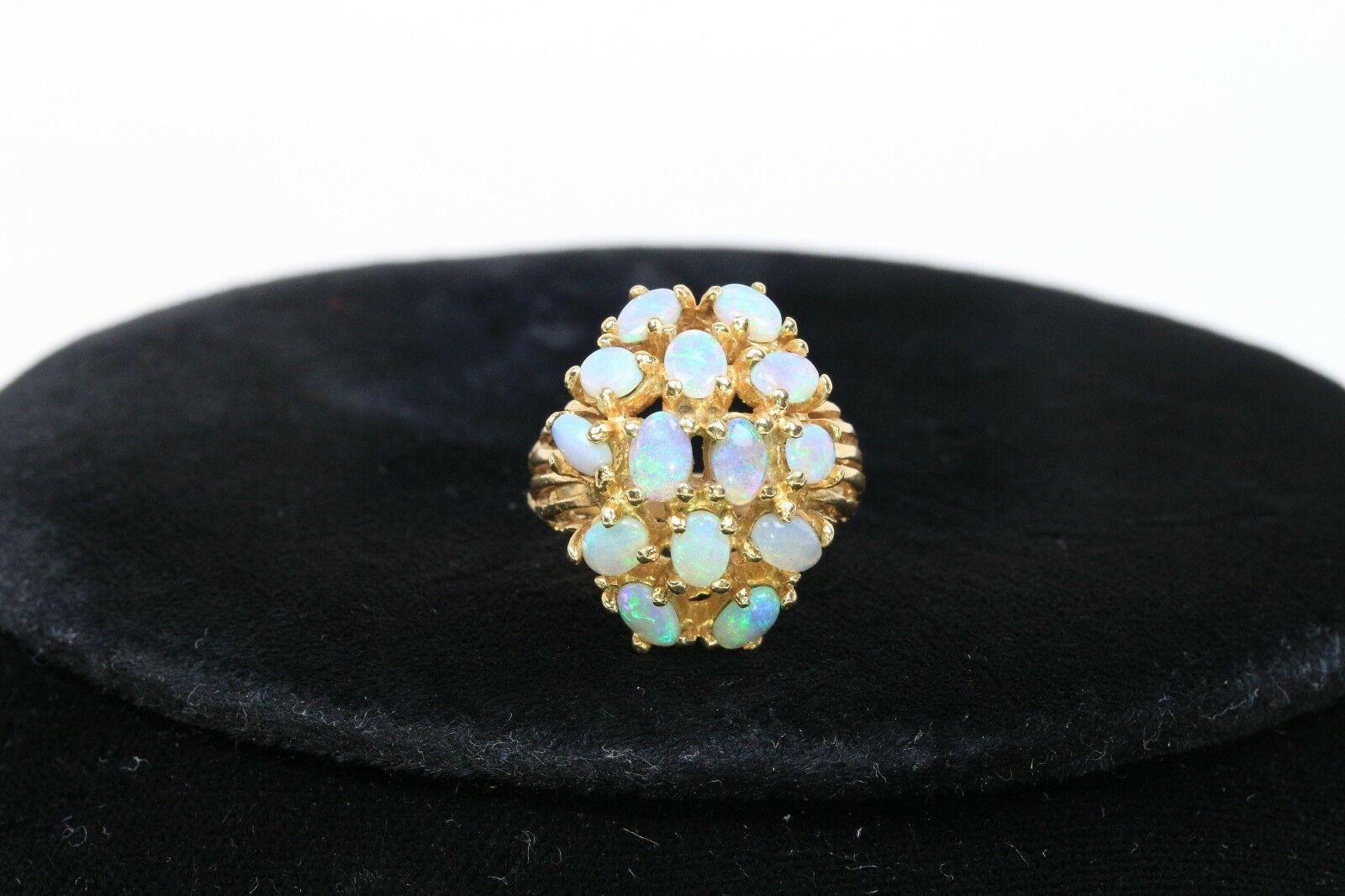 Estate Opal Cluster 14K Ladies Ring
