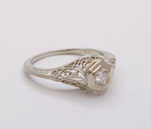 Load image into Gallery viewer, Art Deco Ladies Geometric Diamond 18K White Gold Ring
