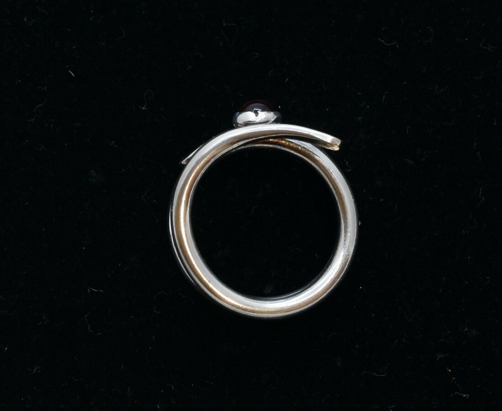 Beautiful Vintage Tourmaline Sterling Silver Coil Ring