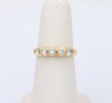 Load image into Gallery viewer, Vintage Five Stone Diamond 18K Gold Ring Band, Wedding Band
