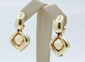 Italian Dangle 18K Yellow Gold Citrine Earrings