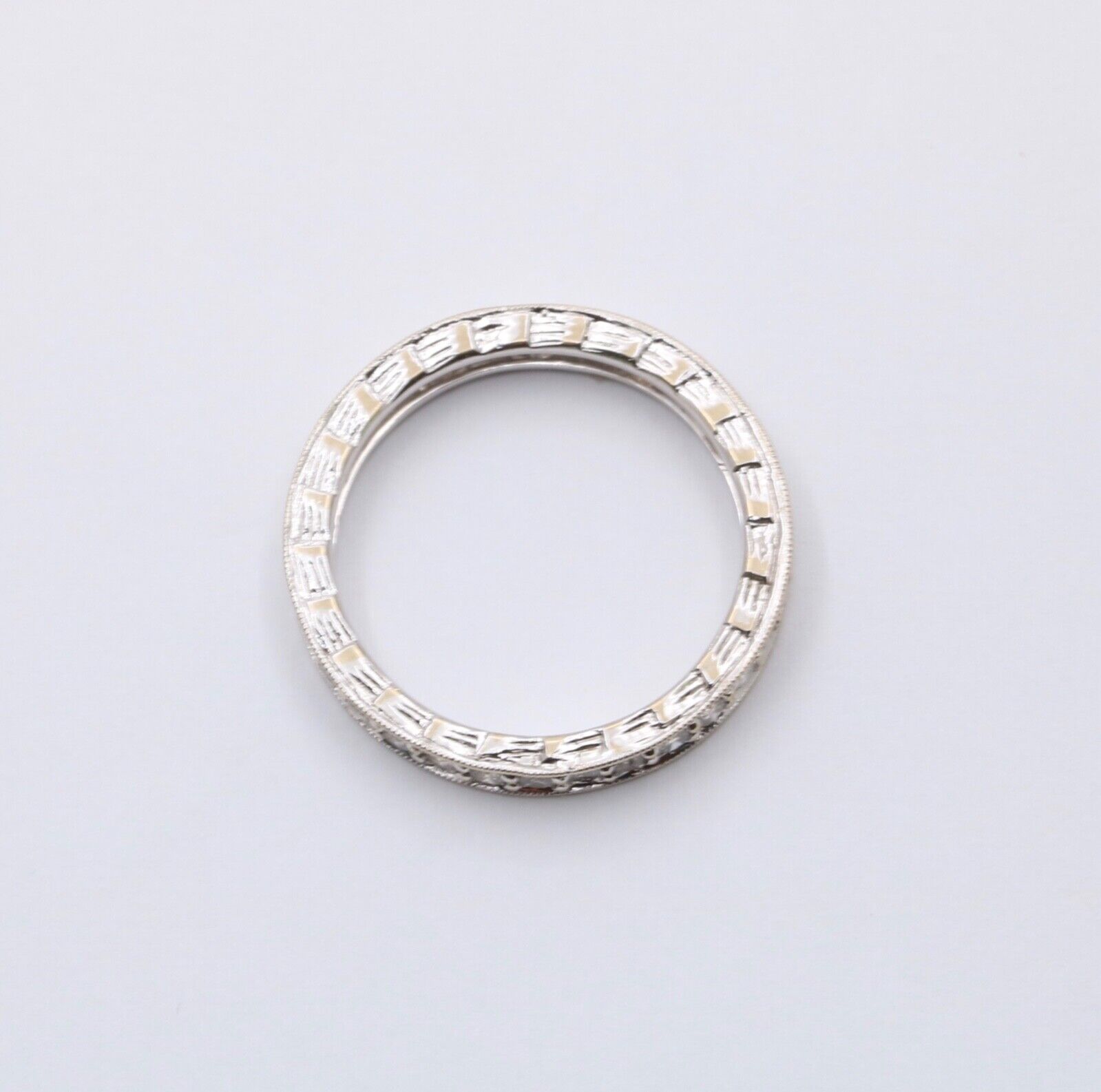 Vintage Diamonds 18K White Gold Eternity Band Ring