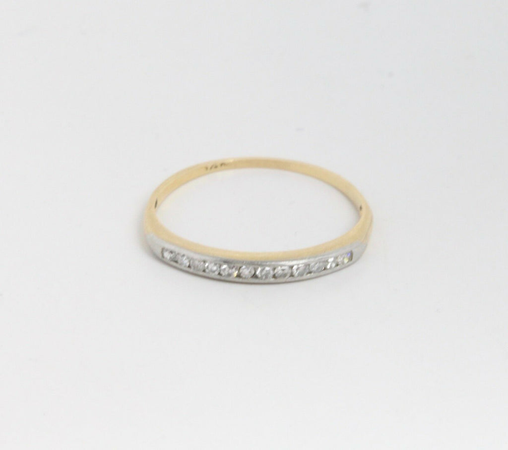 Vintage 14K Yellow Gold Diamond Wedding Band