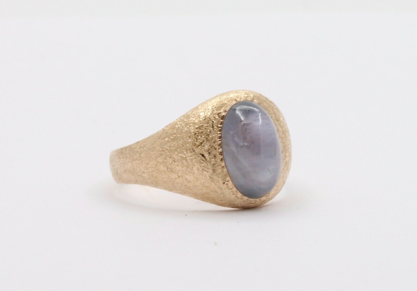Vintage Men's 14K Yellow Handmade Star Sapphire Ring