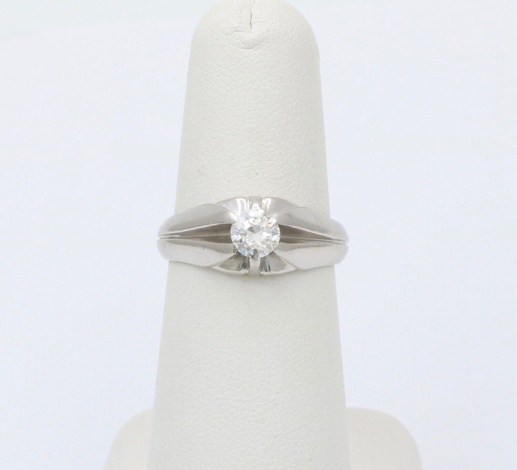 Antique Art Deco Platinum diamond ring Band, Engagement ring