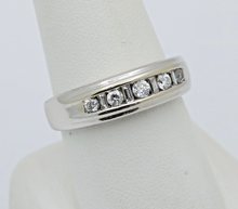 Load image into Gallery viewer, Vintage Men&#39;s Round Baguette Cut Diamond 14K White Gold Ring
