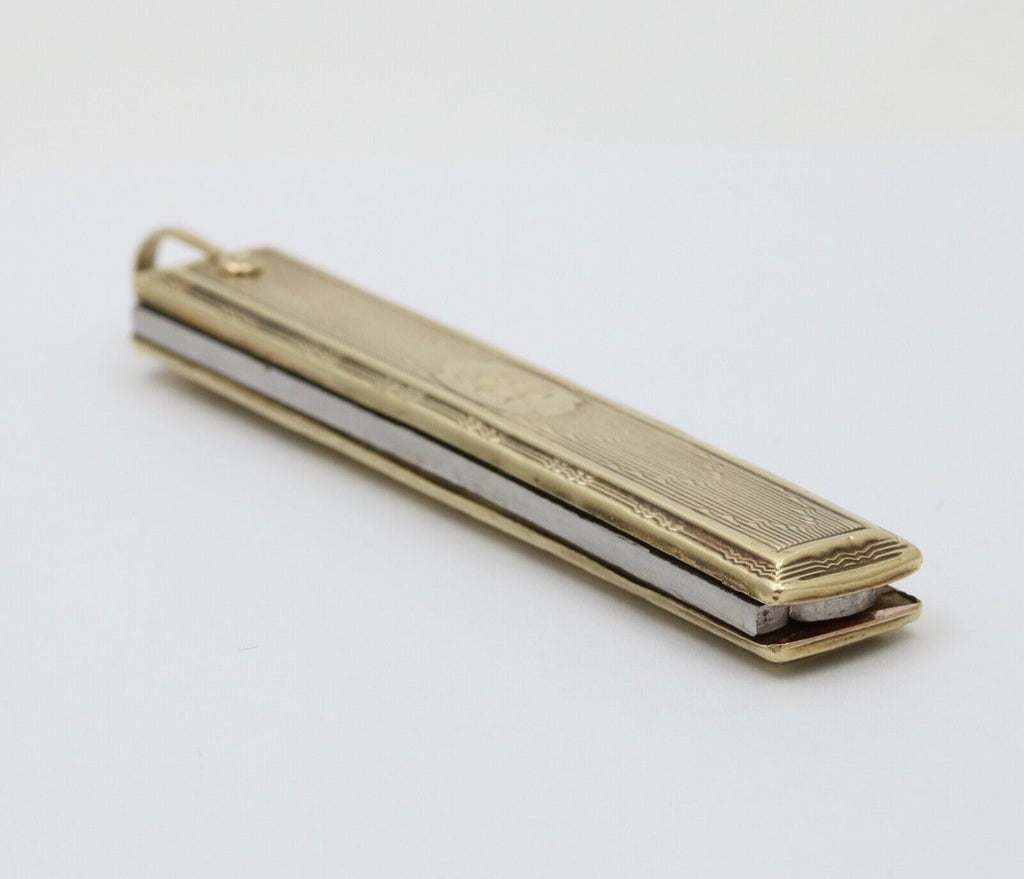 Vintage 14K Yellow Gold Pocket Knife Pendant, Necklace