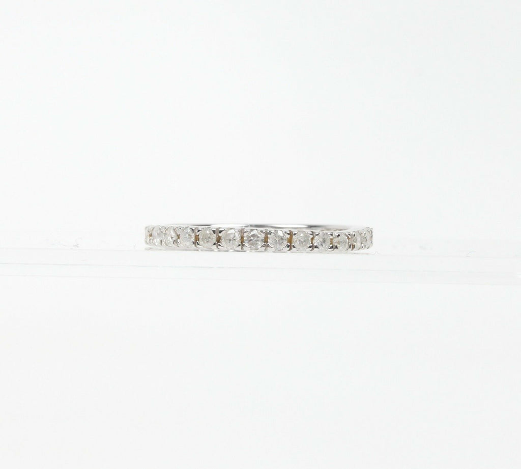 Vintage Ladies 14K White Gold Eternity Band