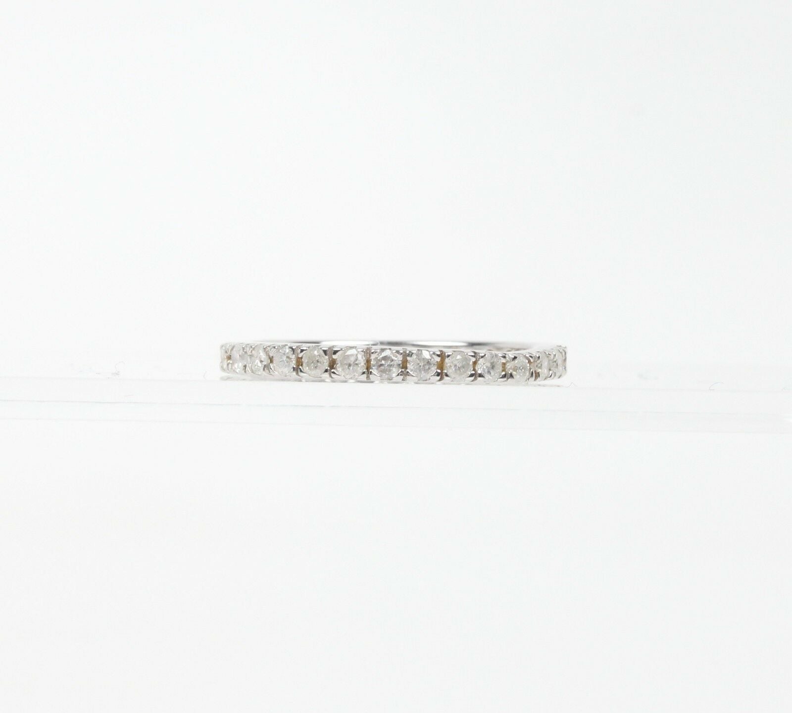 Vintage Ladies 14K White Gold Eternity Band
