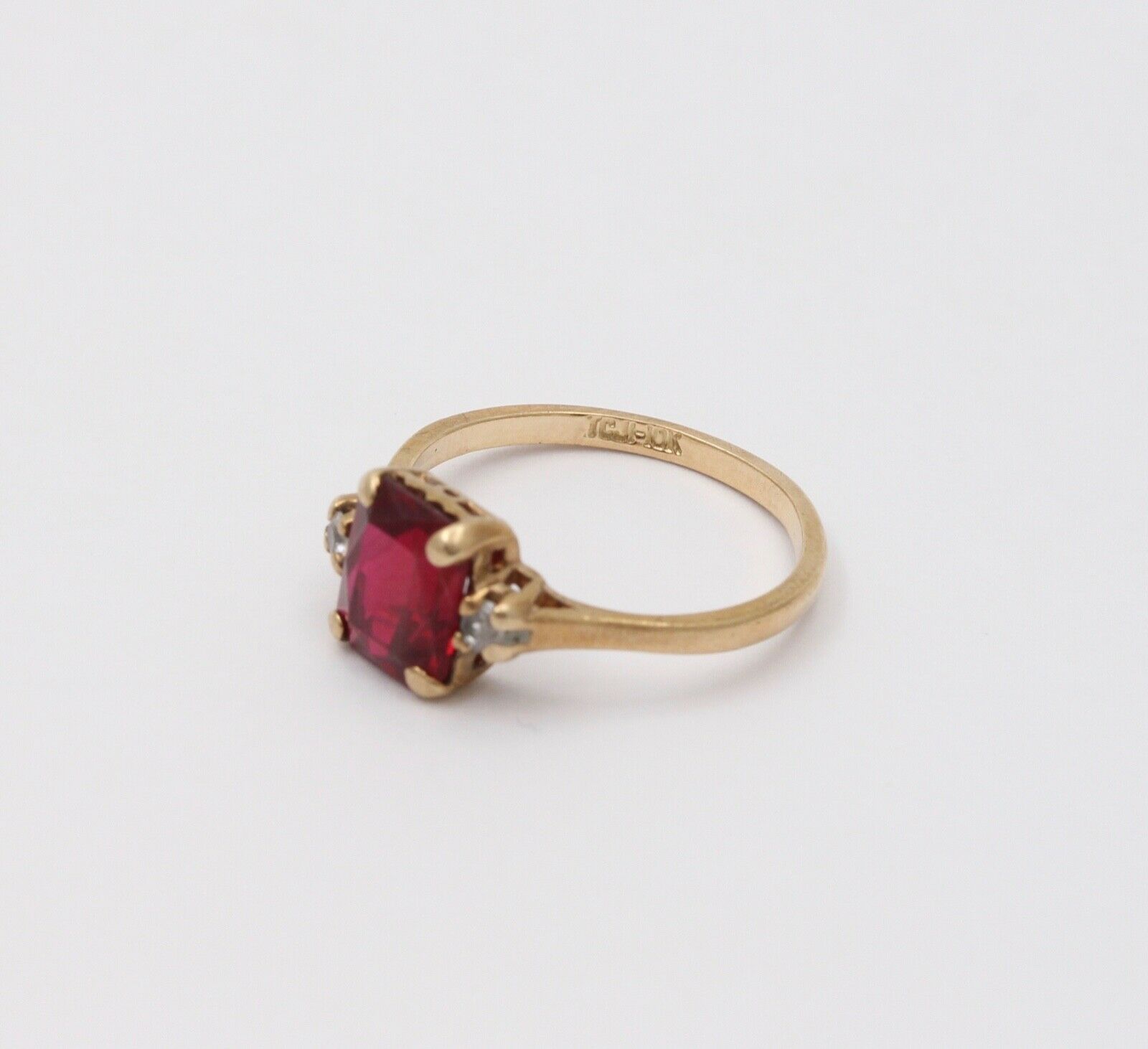 Victorian Ruby Diamonds 10K Rose Gold Ring