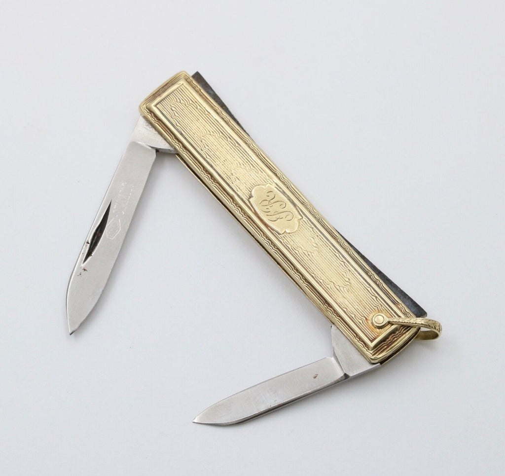 Vintage 14K Yellow Gold Pocket Knife Pendant, Necklace