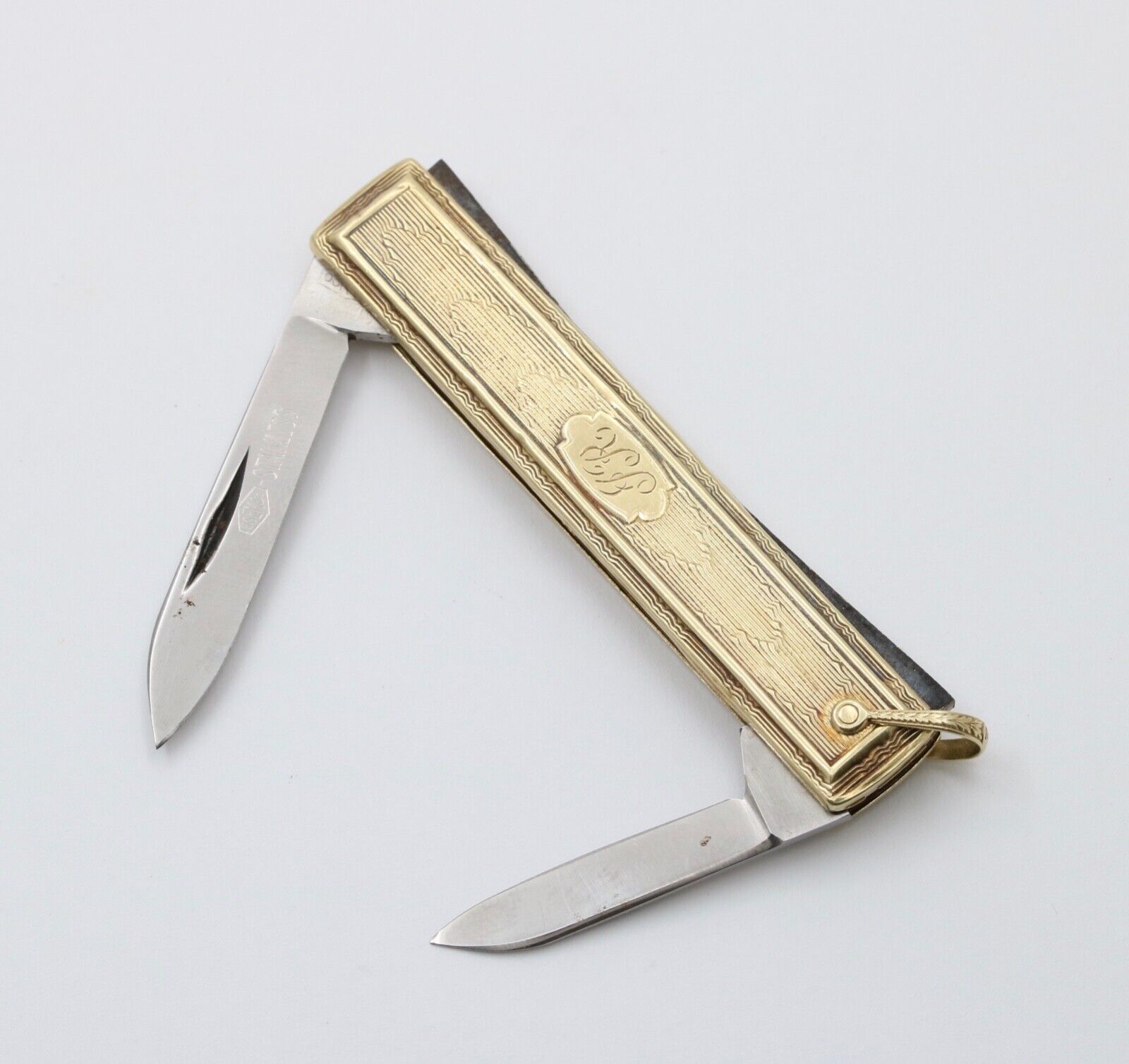 Vintage 14K Yellow Gold Pocket Knife Pendant, Necklace